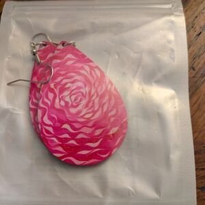 Pink Teardrop Earrings